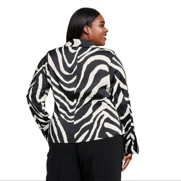 NWT Sergio Hudson for Target Zebra Print Blouse - Picture 2 of 3